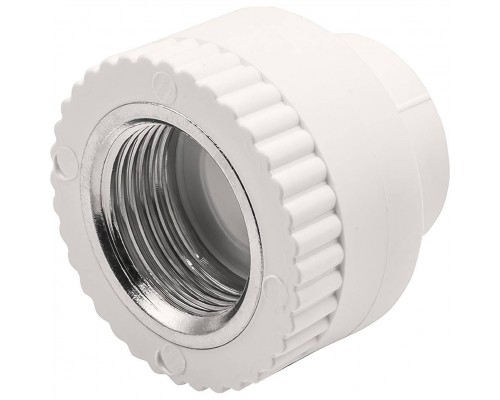 Муфта THERMOLIGHT комбинированная PP-R ВР 20х3/4" белый (15/195)