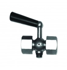 Кран ADL пробковый под манометр 1/2" ВР 104924 MV25-015 Ру16 Тмах-200оС