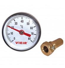 Термометр VIEIR с гильзой d-40 мм 1/4 YL19 (200/1)