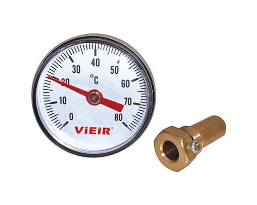 Термометр VIEIR с гильзой d-40 мм 1/4 YL19 (200/1) Термометр VIEIR с гильзой d-40 мм 1/4 YL19 (200/1)