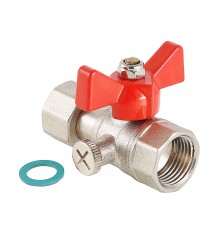 Кран шар. Valtec VT.807.N.0404 для подключения манометра ВР 1/2"х1/2"