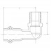 Уголок VIEIR 90 град. нар.р. 15×1/2" VER-PRO (80/5)
