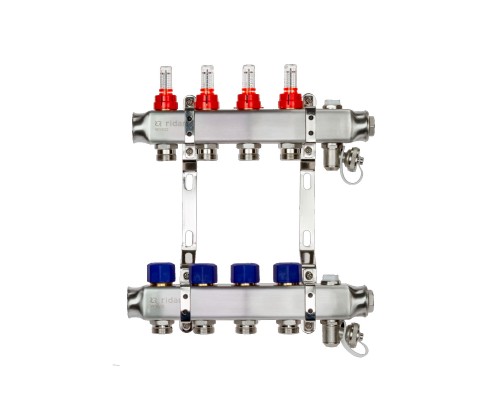 Комплект коллекторов РИДАН SSM-12RF set с расход.,кроншт.,руч.воздух.,слив.кран. и торц.заглуш.