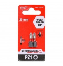 Насадка Milwaukee SHOCKWAVE PZ1 25мм (упак_2) 4932430860