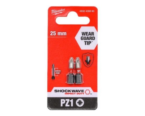 Насадка Milwaukee SHOCKWAVE PZ1 25мм (упак_2) 4932430860 Насадка Milwaukee SHOCKWAVE PZ1 25мм (упак_2) 4932430860