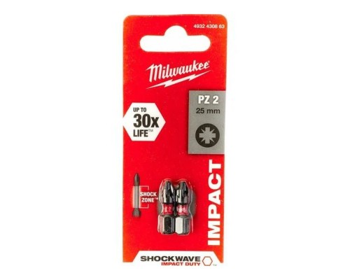 Насадка Milwaukee SHOCKWAVE PZ2 25мм (упак_2) 4932430863