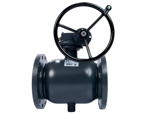 Кран шаровой стальной РИДАН RJIP Premium FF DN125 PN16 WG фланцевый, с редуктором, неполнопроходной Кран шаровой стальной РИДАН RJIP Premium FF DN125 PN16 WG фланцевый, с редуктором, неполнопроходной