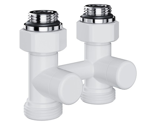 Узел нижнего подключения Royal Thermo Design прямой 1/2"х3/4" EK (белый)