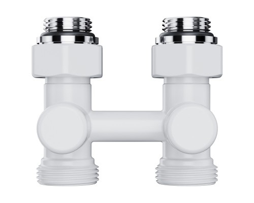 Узел нижнего подключения Royal Thermo Design прямой 1/2"х3/4" EK (белый)