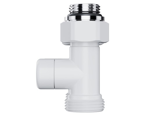 Узел нижнего подключения Royal Thermo Design прямой 1/2"х3/4" EK (белый)