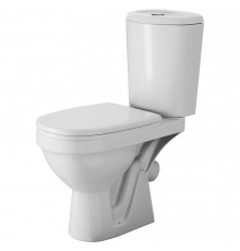 Унитаз-компакт Rosa Дон для инв косой выпуск н/подвод 2реж с сиденьем ПП белый