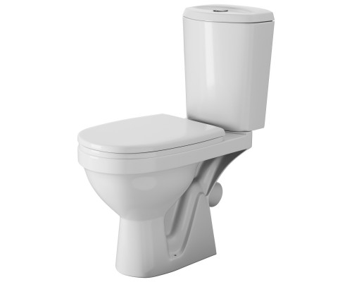 Унитаз-компакт Rosa Дон для инв косой выпуск н/подвод 2реж с сиденьем ПП белый