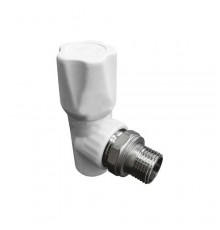 Клапан PP-R бел запорн Дн20х1/2" Ру25 НР угл д/рад VALFEX 1014720012