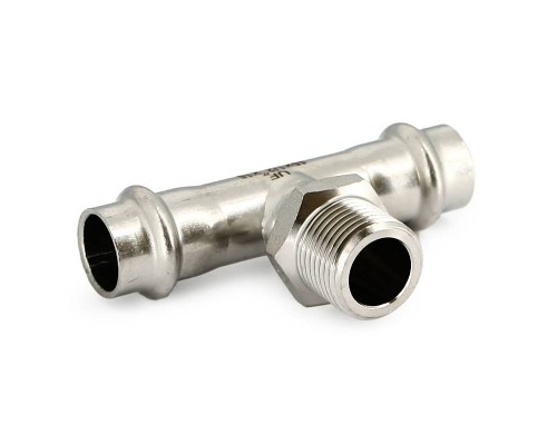 Тройник пресс-Н UNI-FITT 15 х 1/2" х 15 нержавеющая сталь