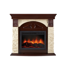 Портал Firelight Torre 26/30S камень слоновая кость, шпон темный дуб