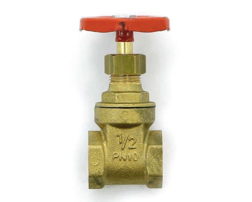 Задвижка клиновидная ВВ латунная PN10 UNI-FITT 1/2" Задвижка клиновидная ВВ латунная PN10 UNI-FITT 1/2"