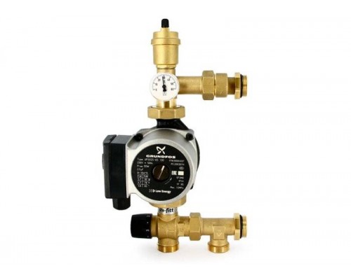 Насосно-смесительная группа Uni-Fitt DN25 с трехходовым клапаном Grundfos UPSO 25-65