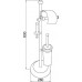 Boheme Hermitage Chrome Стойка напольная 26х26хh83 см, цвет: хром глянцевый 10398