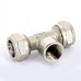 Тройник обжим-В никелированный UNI-FITT 20х1/2"х20