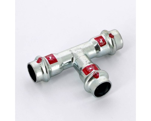 Тройник пресс оцинкованная сталь Prestabo VIEGA 15