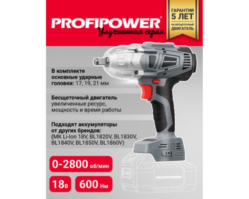Гайковерт ProfiPower DWDTW-18V