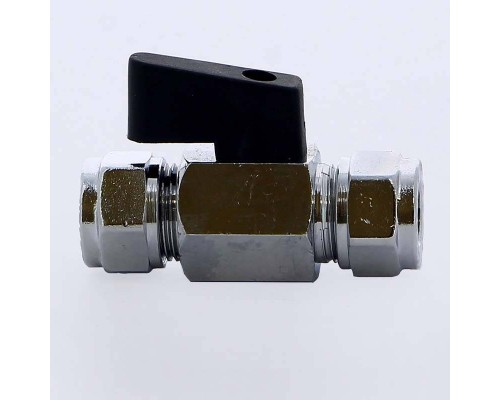 Кран мини обжим флажок TIEMME 10x10 Кран мини обжим флажок TIEMME 10x10