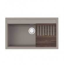 Omoikiri Kitagawa 86-LB-GR Кухонная мойка Artceramic 86x51 см, цвет: leningrad grey 4993796