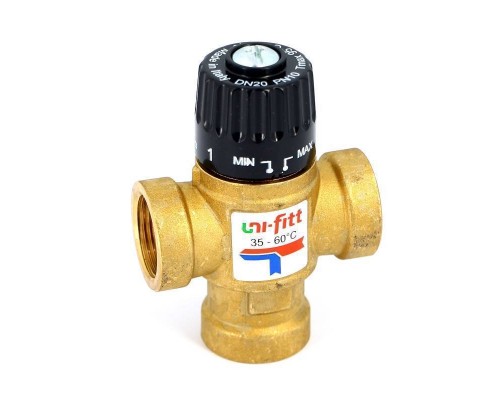 Клапан В термосмесительный Uni-Fitt 3/4" 35-60˚С смешение боковое латунный Клапан В термосмесительный Uni-Fitt 3/4" 35-60˚С смешение боковое латунный