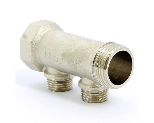 Коллектор НВ 1" никелированный ITAP 2 выхода 1/2"Н 38мм