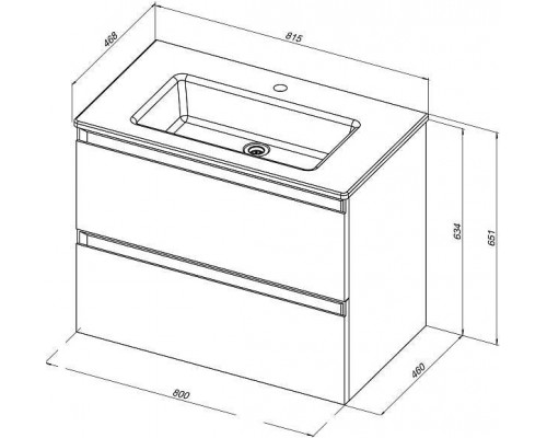 Allen Brau Eclipse Тумба под раковину 80 см, цвет: серый 1.E1002.PWM