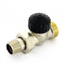 Вентиль термостатический НН UNI-FITT 1/2" х 3/4"EK никелированный с разъёмным соединением