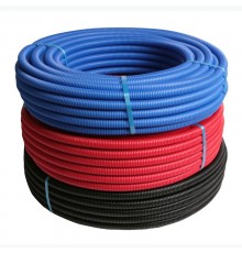 Труба HENCO STANDARD в cиней гофре, PEXc-AL-PEXc 16х2, бухта 100 метров