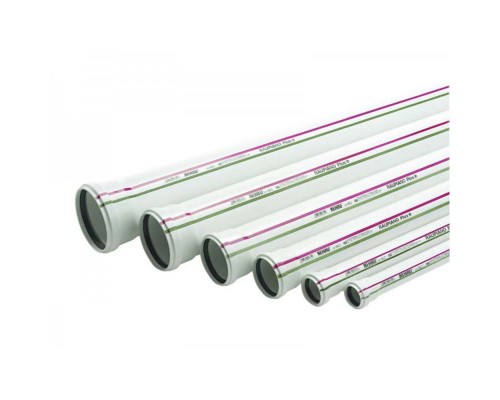 Труба 50 х 2000 мм с раструбом, RAUPIANO PLUS