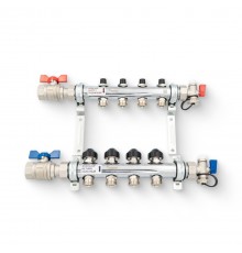Комплект коллекторов с шаровыми кранами HKV 5 контуров