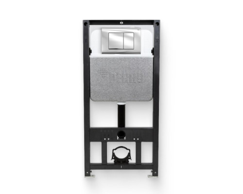 Инсталляция для унитаза REHAU NOVAFLOW с кнопкой NOVA QUAD 001 хром глянец 521964