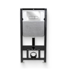 Инсталляция для унитаза REHAU NOVAFLOW с кнопкой NOVA ELLIPSE 001 хром глянец 521958