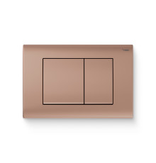 Кнопка смыва REHAU NOVA QUAD 001 пластик розовое золото матовая 521945