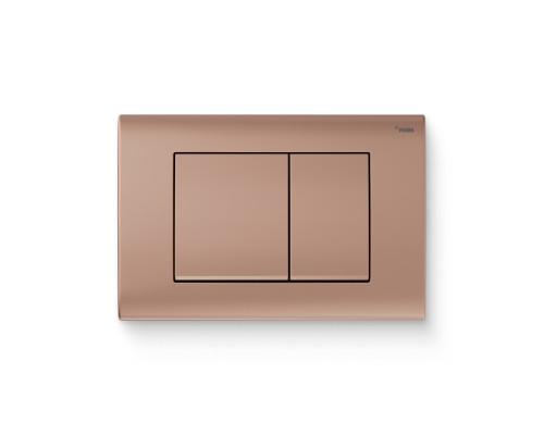 Кнопка смыва REHAU NOVA QUAD 001 пластик розовое золото матовая 521945