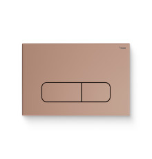 Кнопка смыва REHAU NOVA ELLIPSE 001 пластик розовое золото матовый 521891