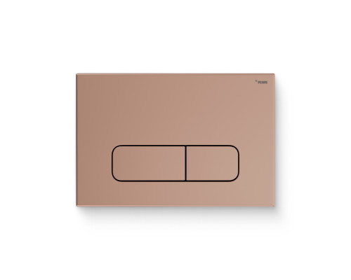 Кнопка смыва REHAU NOVA ELLIPSE 001 пластик розовое золото матовый 521891