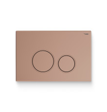 Кнопка смыва REHAU NOVA ORB 001 пластик розовое золото матовый 521921