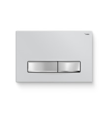 Кнопка смыва REHAU NOVA LONG 001 пластик белый глянцевый клавиши хром 521903