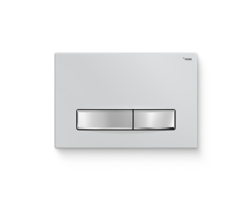 Кнопка смыва REHAU NOVA LONG 001 пластик белый глянцевый клавиши хром 521903