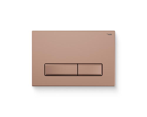 Кнопка смыва REHAU NOVA LONG 001 пластик розовое золото матовый 521906