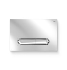 Кнопка смыва REHAU NOVA ELLIPSE 002 пластик хром глянцевый контур хром 521900