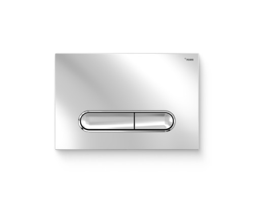 Кнопка смыва REHAU NOVA ELLIPSE 002 пластик хром глянцевый контур хром 521900
