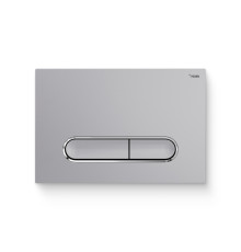 Кнопка смыва REHAU NOVA ELLIPSE 002 пластик серебристый матовый контур хром 521899