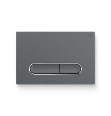 Кнопка смыва REHAU NOVA ELLIPSE 002 пластик графитовый матовый контур хром 521896