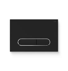 Кнопка смыва REHAU NOVA ELLIPSE 002 пластик черный матовый контур хром 521901