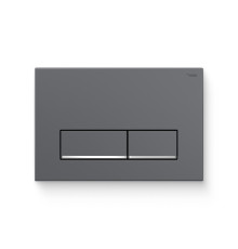 Кнопка смыва REHAU NOVA LONG 002 пластик графитовый матовый полоса хром 521912